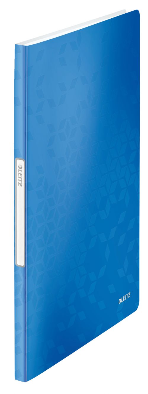 Leitz WOW Display Book Polypropylene. 20 pockets. 40 sheet capacity. A4. Blue - Outer carton of 10