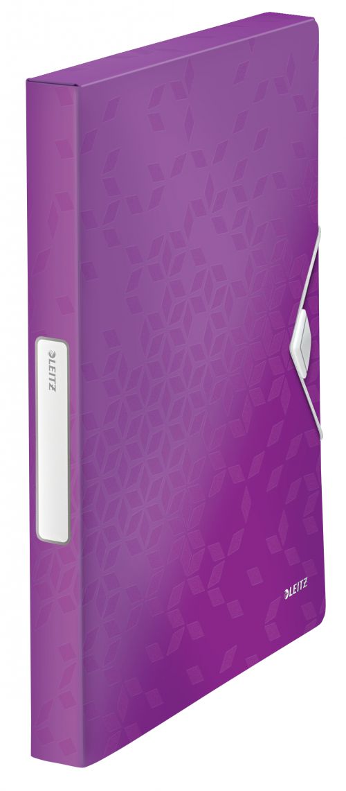 Leitz WOW Box File A4 Polypropylene Purple - Outer carton of 5