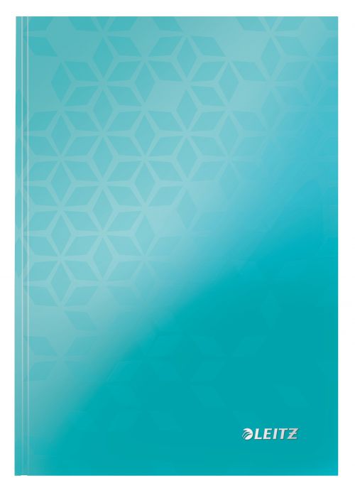 Leitz WOW Notebook A5 ruled with hardcover 80 sheets. Ice Blue - Outer carton of 6