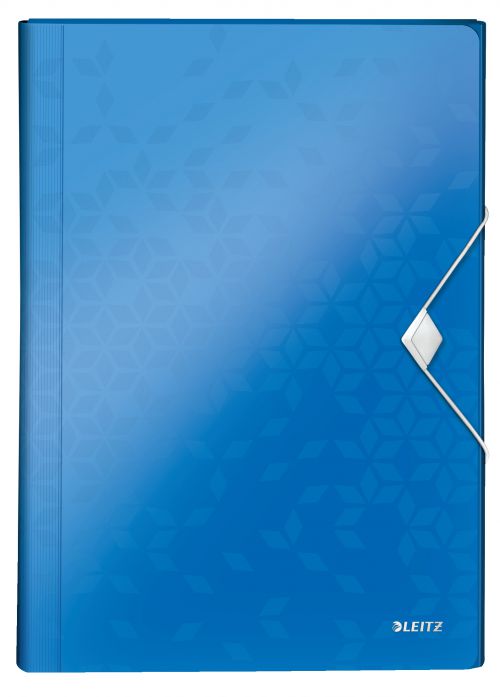 Leitz WOW Project File A4 Polypropylene 250 Sheet Capacity Blue Metallic - Outer carton of 5