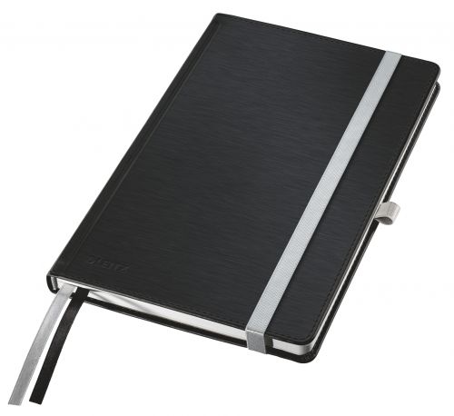 Leitz Style Notebook Hard Cover A5 ruled satin black - Outer carton of 5