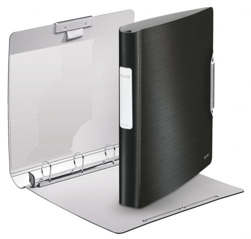 Leitz Active Style SoftClick Ring Binder Polypropylene 4 D-Ring A4 30mm Rings Black (Pack 5) 42450094