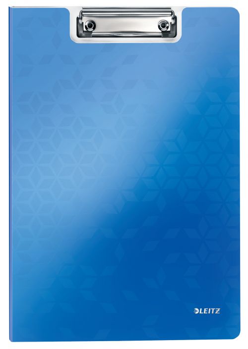 Leitz WOW Clipfolder with Cover A4 - Metallic Blue - Outer carton of 10
