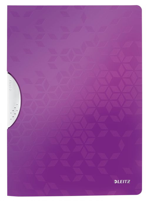Leitz WOW Colorclip File A4 Polypropylene 30 Sheet Capacity Purple - Outer carton of 10