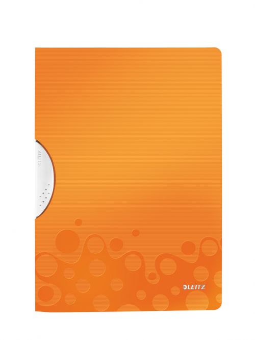 Leitz WOW Colorclip File A4 Polypropylene 30 Sheet Capacity Orange Metallic