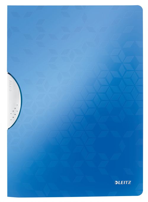Leitz WOW Colorclip File A4 Polypropylene 30 Sheet Capacity Blue Metallic - Outer carton of 10
