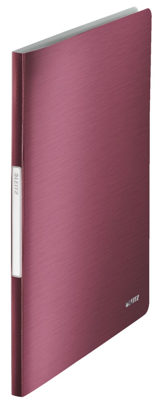 Leitz Style Display Book. Polypropylene. 40 pockets. 80 sheet capacity. A4. Garnet Red. - Outer carton of 10