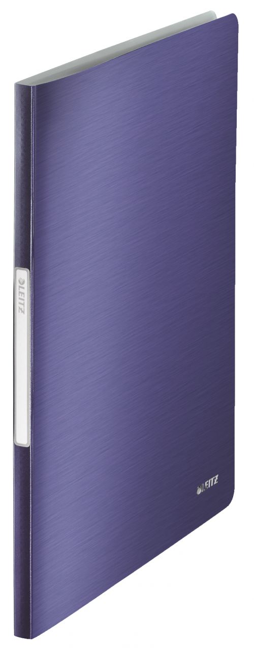 Leitz Style Display Book. Polypropylene. 20 pockets. 40 sheet capacity. A4. Titan Blue. - Outer carton of 10