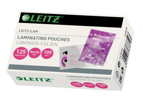 Leitz Credit Card Laminating Pouches - Clear (Pack 100)