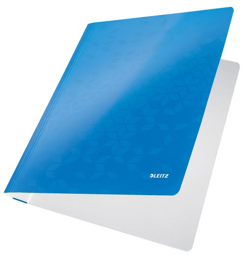 Leitz WOW A4 Flat Files with Bar Mechanism - Blue - Outer carton of 10