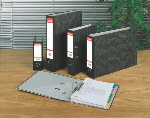 Esselte Standard Board Lever Arch Files A4 75mm Black/Grey