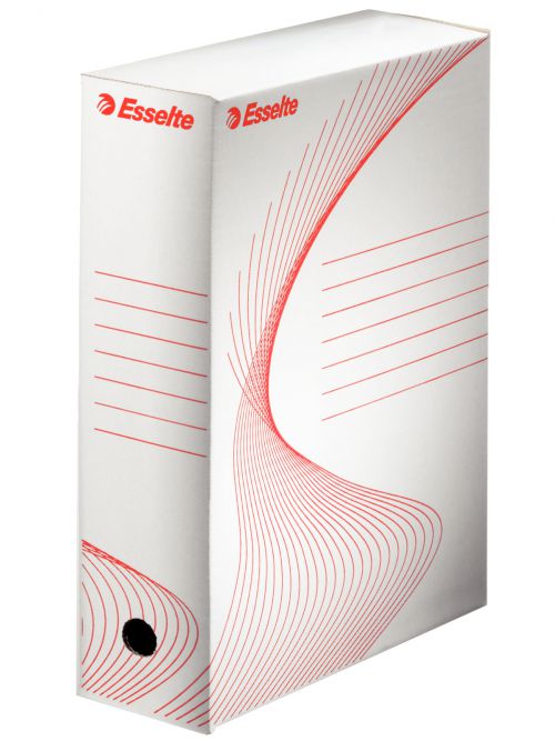 Esselte Standard Archiving Box, A4,  100mm - White - Outer carton of 25