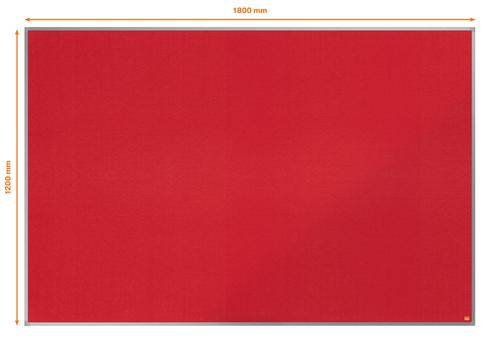 Nobo Essence Felt Notice Board 1800x1200mm Red 1904068 - NB44311