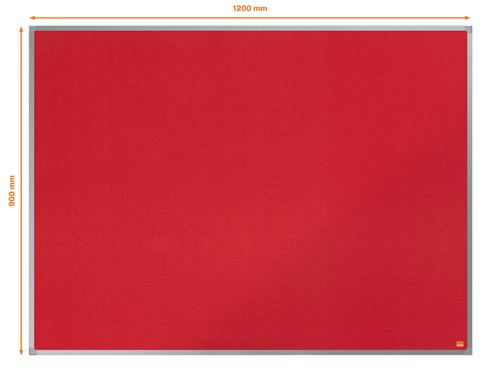 Nobo Essence Felt Notice Board Red 1200x900mm - 1904067