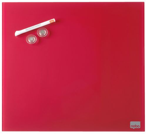 Nobo Glassboard Red 300x300Mm Glass Boards DW9546
