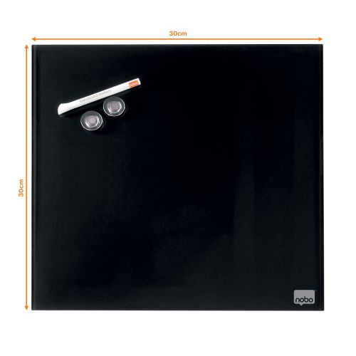 Nobo Magnetic Glass Whiteboard Tile 300x300mm Black 1903950 76917AC Buy online at Office 5Star or contact us Tel 01594 810081 for assistance
