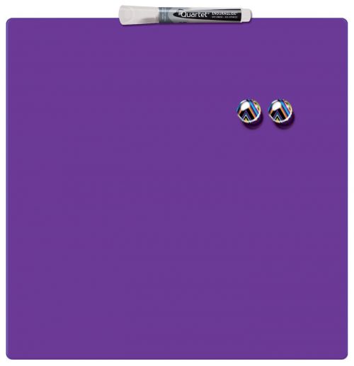 Nobo Mini Magnetic Whiteboard Coloured Tile 360mmx360mm Purple
