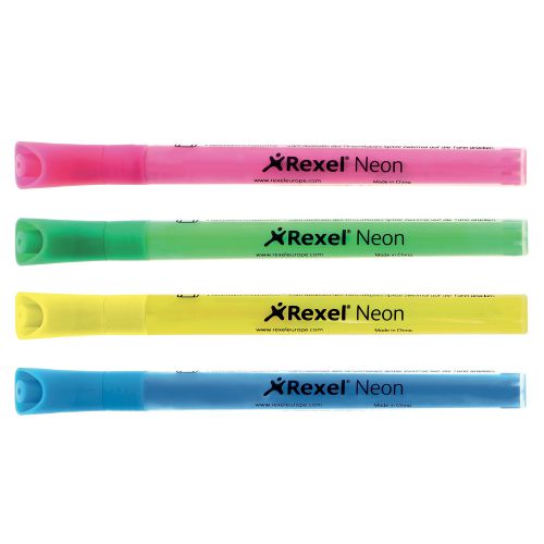 Nobo Neon Whiteboard Pens Bullet Tip 4 Pack Assorted