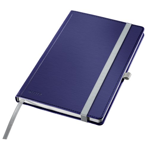 Leitz Style Notebook A5 ruled with hardcover 80 sheets. Titan Blue - Outer carton of 5