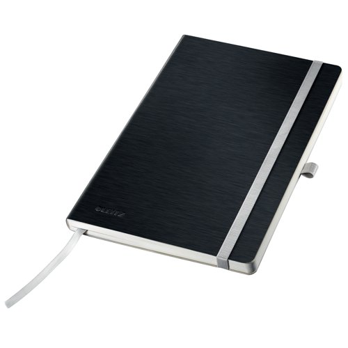 Leitz Style Notebook A5 ruled with softcover 80 sheets. Satin Black - Outer carton of 5