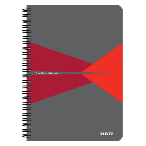 Leitz Notebook Office PP A5 Ruled Red - Outer Carton of 5