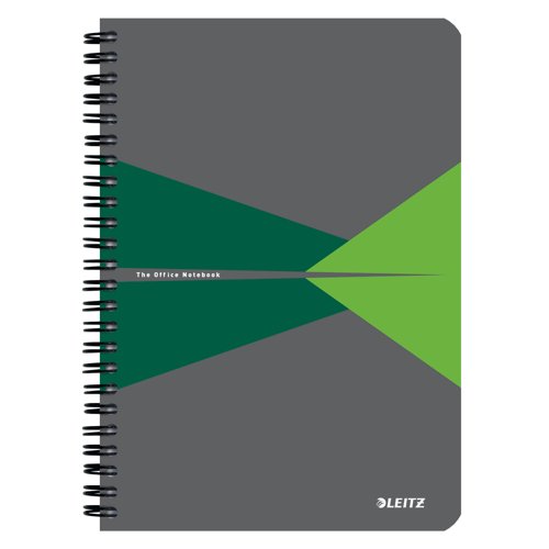 Leitz Notebook Office PP A5 Ruled Green- Outer Carton of 5