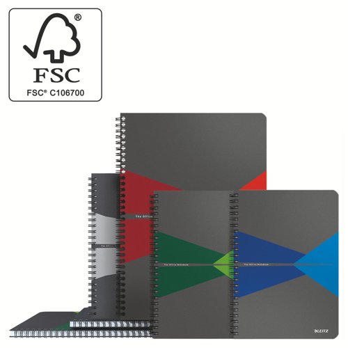 Leitz Notebook Office PP A5 Ruled Grey - Outer Carton of 5