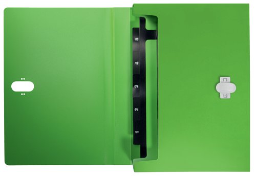 Leitz Recycle Polypropylene Expanding Concertina 5 Part File Green 46240055