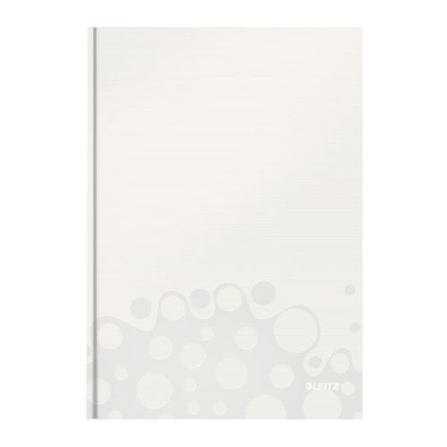 Leitz WOW Notebook A4 ruled with hardcover 80 sheets.  Pearl White. - Outer carton of 6