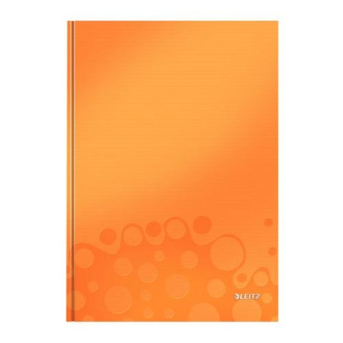 Leitz WOW Notebook A4 Ruled Paper 80 sheets Hard Cover Orange Metallic
