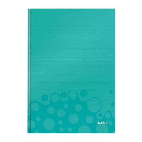 Leitz WOW Notebook A4 ruled with hardcover 80 sheets. Ice Blue - Outer carton of 6