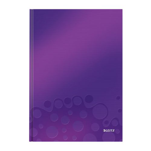 Leitz WOW Notebook A4 ruled with hardcover 80 sheets. Purple - Outer carton of 6