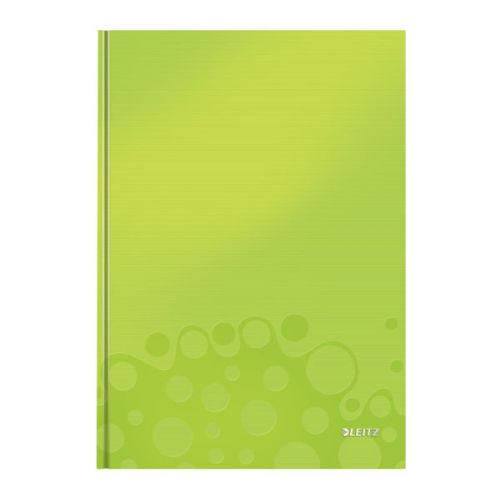 Leitz WOW Notebook A4 Ruled Paper 80 sheets Hard Cover Green Metallic