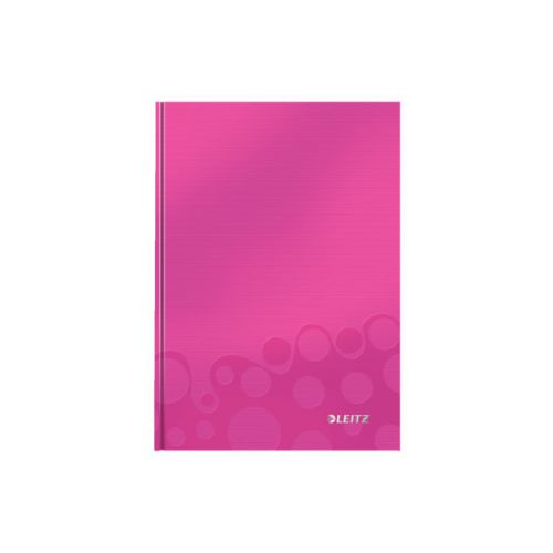 Leitz WOW Notebook A5 ruled with hardcover 80 sheets. Pink - Outer carton of 6