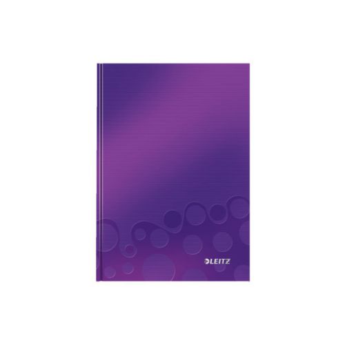 Leitz WOW Notebook A5 ruled with hardcover 80 sheets. Purple - Outer carton of 6