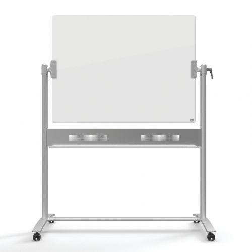 Nobo Mobile Magnetic Glass Whiteboard Brilliant White 1200x900mm 1903943
