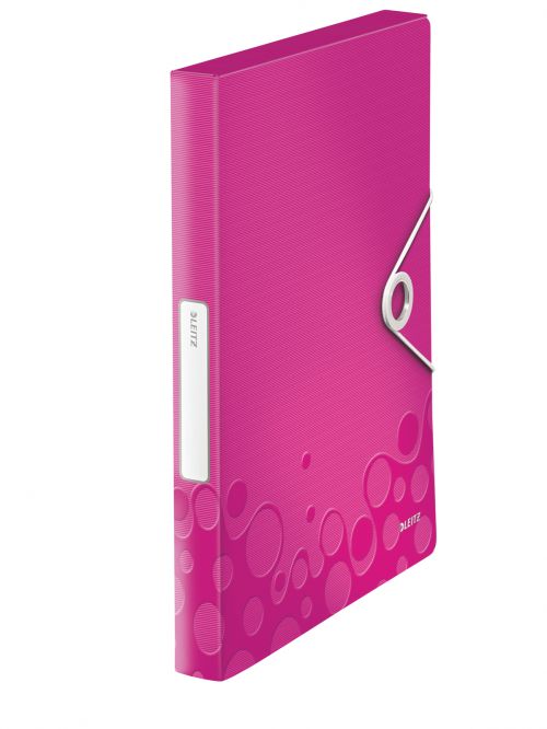 Leitz WOW Box File A4 Polypropylene Pink Metallic - Outer carton of 5