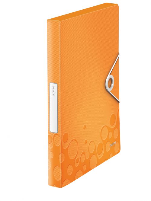Leitz WOW Box File A4 Polypropylene Orange Metallic
