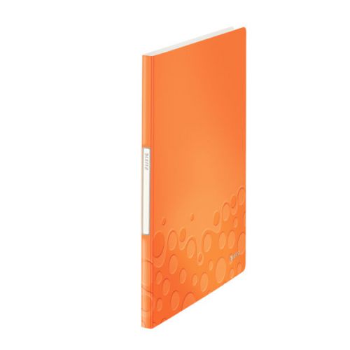 Leitz WOW Display Book A4 Polypropylene 20 Pockets Orange Metallic