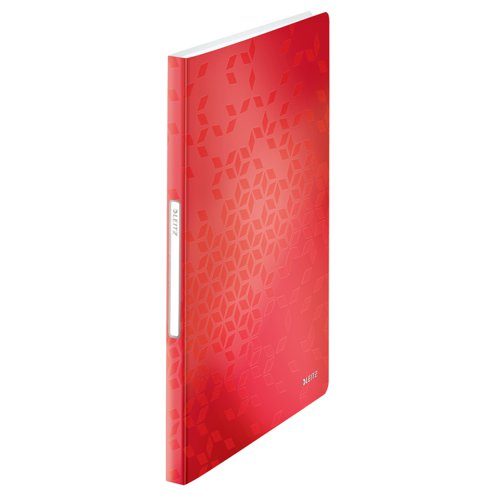 Leitz WOW Display Book Polypropylene. 40 pockets. 80 sheet capacity. A4. Red - Outer carton of 10
