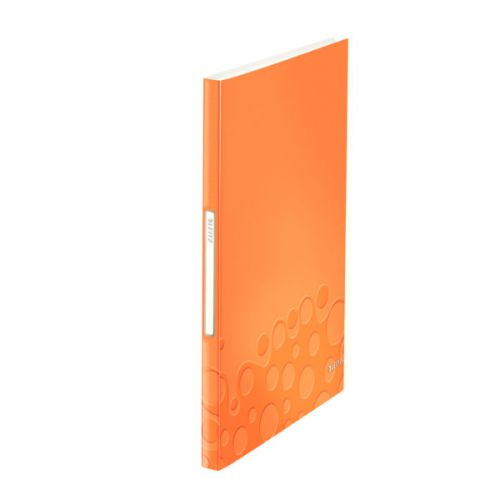 Leitz WOW Display Book A4 Polypropylene 40 Pockets Orange Metallic