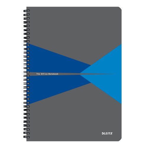 Leitz Office Notebook A4 squared, wirebound with cardboard cover - Outer carton of 5