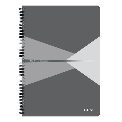 Leitz Office Notebook A4 squared, wirebound with cardboard cover - Outer carton of 5