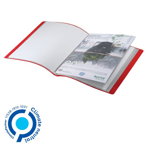 Leitz Recycle Display Book 20 Pockets Red 46760025