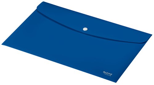 Leitz Recycle Polypropylene Document Wallet With Push Button Closure Blue 46780035