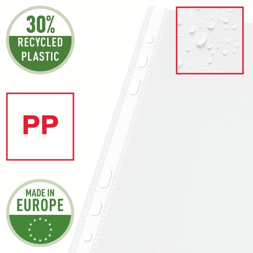 Esselte Multi Punched Pocket Polypropylene A5 85 Micron Top Opening Clear (Pack 25) 47183