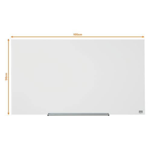 Nobo Impression Pro Glass Magnetic Whiteboard 1000 x 560mm 1905176 - NB50196