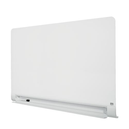 NB50212 Nobo Impression Pro Glass Magnetic Whiteboard Concealed Pen Tray 1260x710mm White 1905192