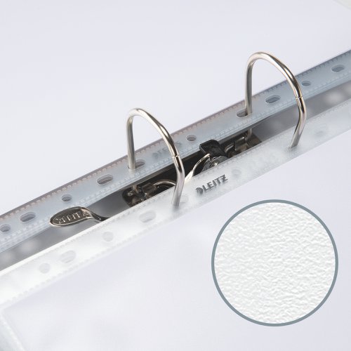 Leitz High Quality Pocket Embossed, clear, 0.09 mm 30% pre-consumer recycled PP. A4. Clear (Pack 100) - Outer carton of 5