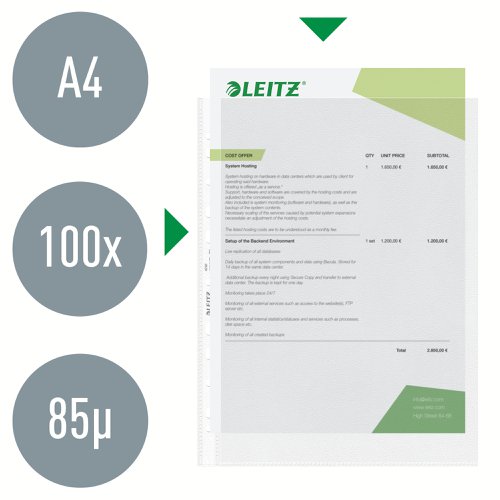 Leitz High Quality Pocket, 30% pre-consumer recycled plastic 47970000 Buy online at Office 5Star or contact us Tel 01594 810081 for assistance